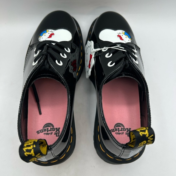 NEW DR MARTENS HELLO KITTY 1461 QUAD PLATFORM Patent Oxford boots Size 7.5 - Picture 8 of 12